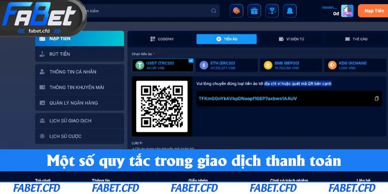 Một số quy tắc trong giao dịch thanh toán